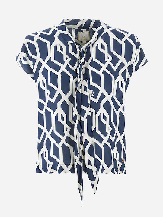Women's Short Sleeve Shirt Navyblue