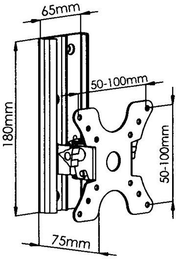 DMP LCD300 LCD300 Wandhalterung für Fernseher bis 30" und 15kg