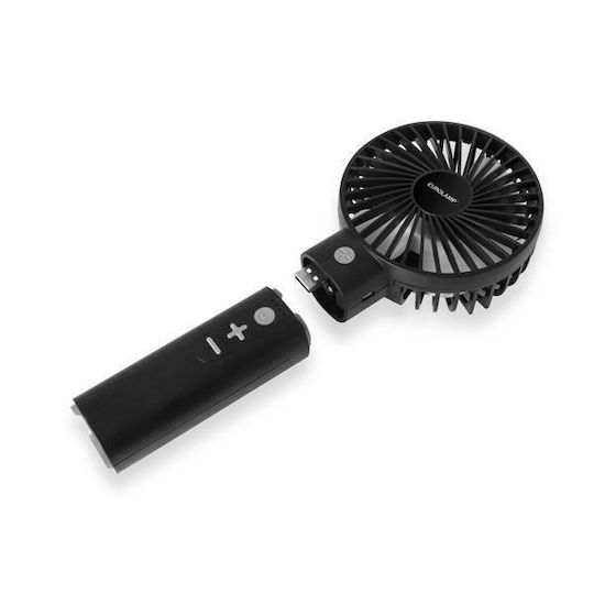 Eurolamp Handheld USB Rechargeable Fan 2200mAh 8W Black 300-20521