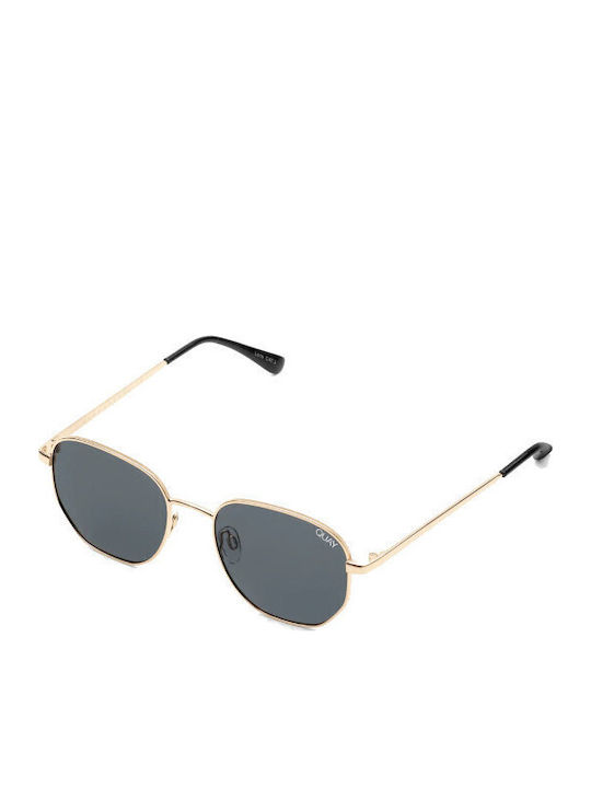 Quay Australia Unisex Γυαλιά Ηλίου με Χρυσό Μεταλλικό Σκελετό και Γκρι Polarized Φακό BIGTIME-GLD/SMKPOL