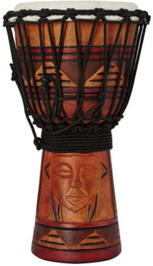 Toca Percussion Origins Series Traditonal Djembe Tribal Mask 8" με Κούρδισμα με Σχοινί
