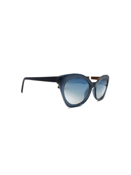 Leonidas Women's Sunglasses with Blue Plastic Frame and Blue Gradient Polarized Lens 93264-C3-0