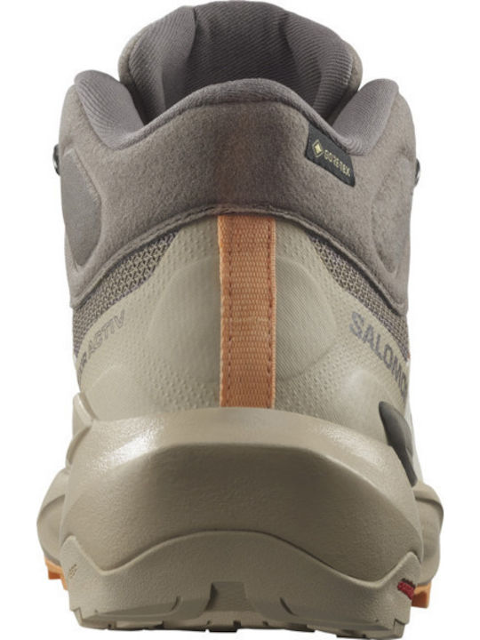 Salomon Elixir Active Mid Gtx Γυναικεία Ορειβατικά Gore-Tex Μπεζ
