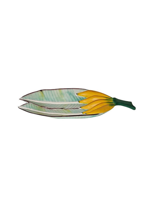 Artekko Banana Platou Decorativ Lemn Verde 1buc Artekko Banana Platou Decorativ Lemn Verde 1buc