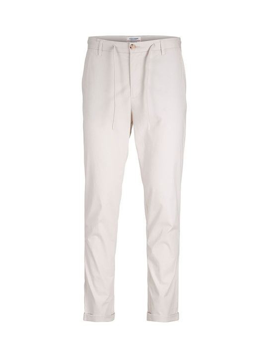 Men's Trousers Chinos Elastic Slim Fit Light Beige