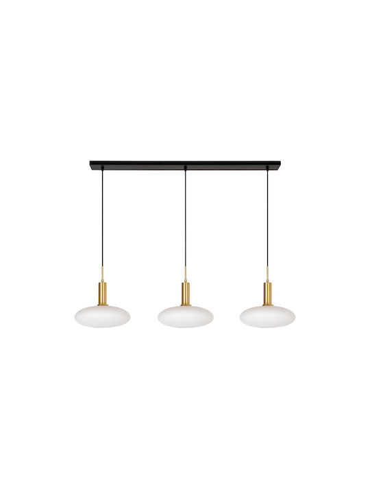 Lucide Lightning Pendant Light Three-Light for Socket E27 Gold