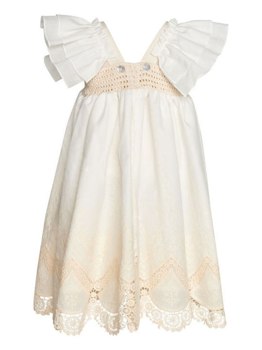 Two In A Castle Kids Dress Sleeveless White