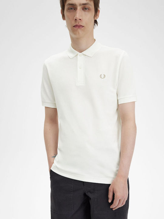 Fred Perry Men's Short Sleeve Blouse Polo Beige