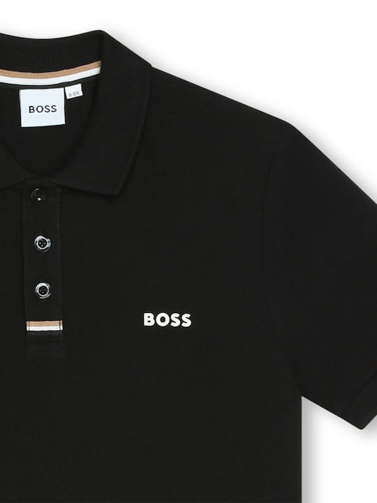 Hugo Boss Παιδικό Polo Κοντομάνικο Black