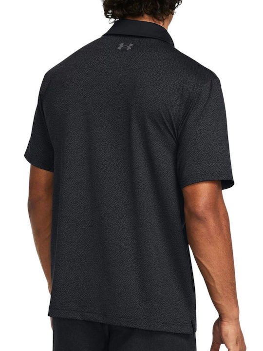 Under Armour Herren Sportliches Kurzarmshirt Polo Schwarz