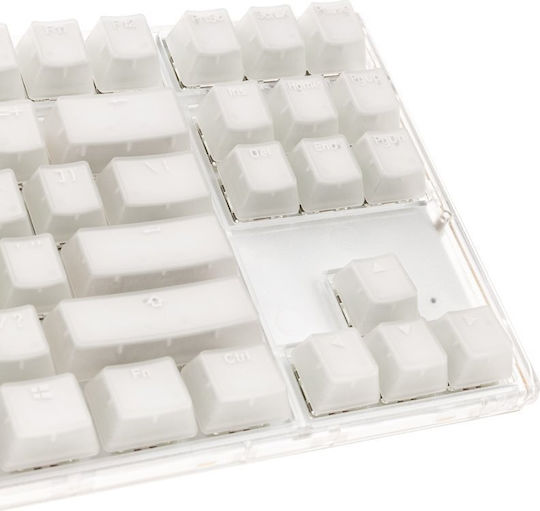 Ducky One 3 Aura Gaming Μηχανικό Πληκτρολόγιο Tenkeyless με Cherry MX Silent Red διακόπτες και RGB φωτισμό (Αγγλικό US) Λευκό