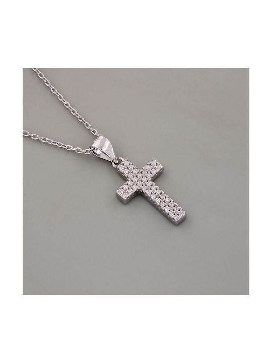 Ios Women's Cross from Silver with Chain