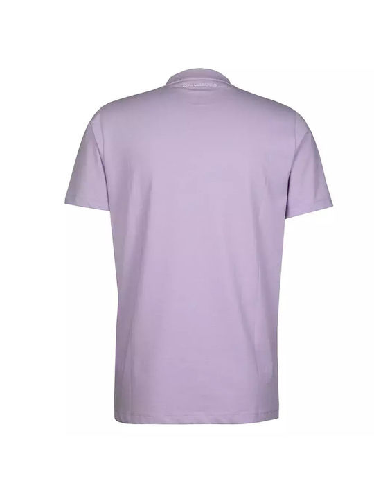 Karl Lagerfeld T-shirt Bărbătesc cu Mânecă Scurtă Violet