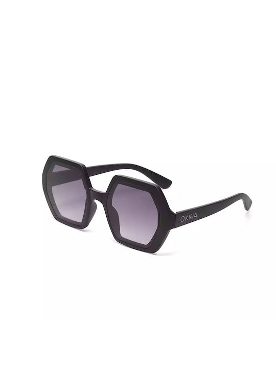 Okkia Women's Sunglasses with Black Frame and Black Lens OK015BK