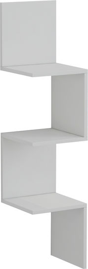 Ъглова Поставка Стенен Illusion Бял 25x25x105.4см.