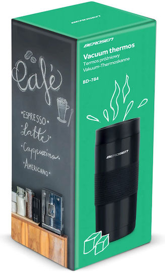 Berdsen Flasche Thermosflasche Rostfreier Stahl 590ml Schwarz