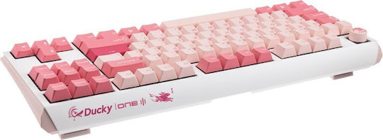 Ducky One 3 TKL Gossamer Gaming Μηχανικό Πληκτρολόγιο Tenkeyless με Cherry MX Ergo Clear διακόπτες (Αγγλικό US) Ροζ