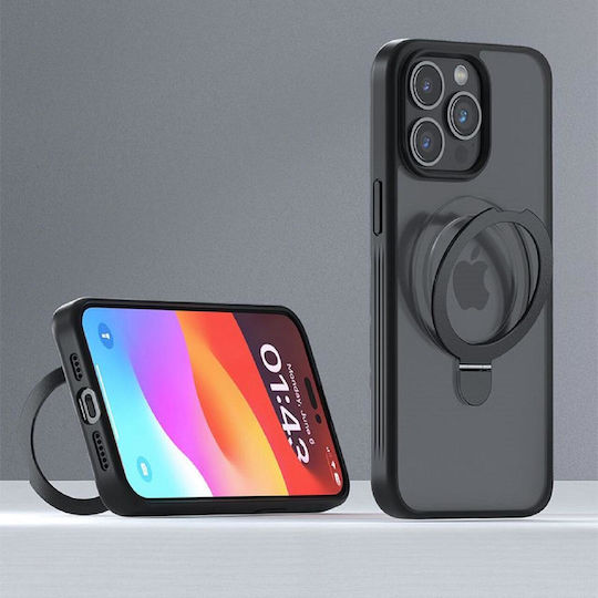 Devia Задна корица Пластмаса / Силикон Черен (iPhone 15 Pro)