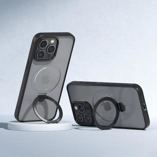 Devia Задна корица Пластмаса / Силикон Черен (iPhone 15 Pro)