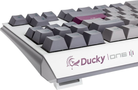 Ducky One 3 Gaming Μηχανικό Πληκτρολόγιο Tenkeyless με Cherry MX Ergo Clear διακόπτες και RGB φωτισμό (Αγγλικό US) Mist Grey