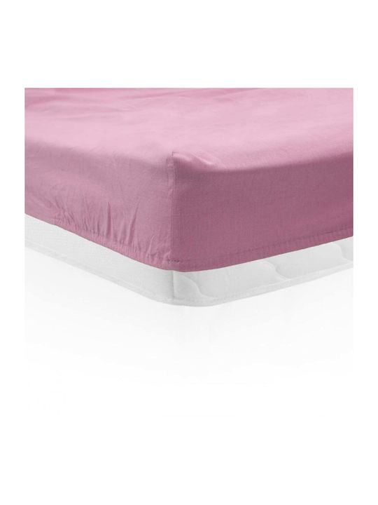 Heinner Σεντόνι King Size με Λάστιχο 180x200εκ. Ροζ