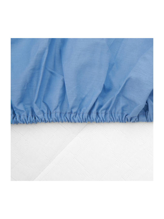 Heinner Cearșaf Single cu Elastic 90x200cm. Albastru