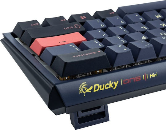 Ducky One 3 Mini Gaming Μηχανικό Πληκτρολόγιο 60% με Cherry MX Ergo Clear διακόπτες και RGB φωτισμό (Αγγλικό US) Cosmic Blue
