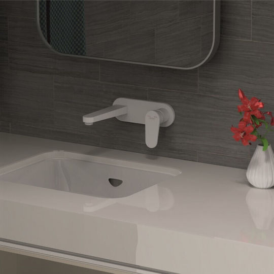Inter Ceramic Μίκτης Μπαταρίας Εντοιχισμού για Ντουζιέρα Λευκός 6902124234740
