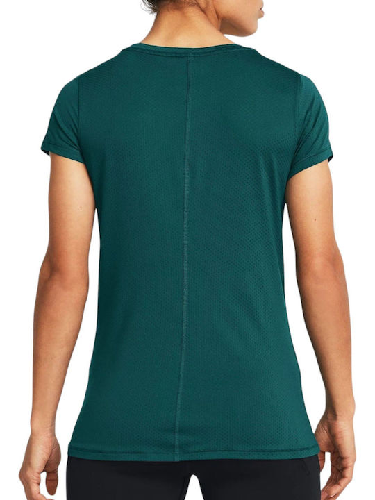 Under Armour Damen Sportliches Bluse Kurzärmelig Schnell trocknend mit Transparenz Petrol Blue