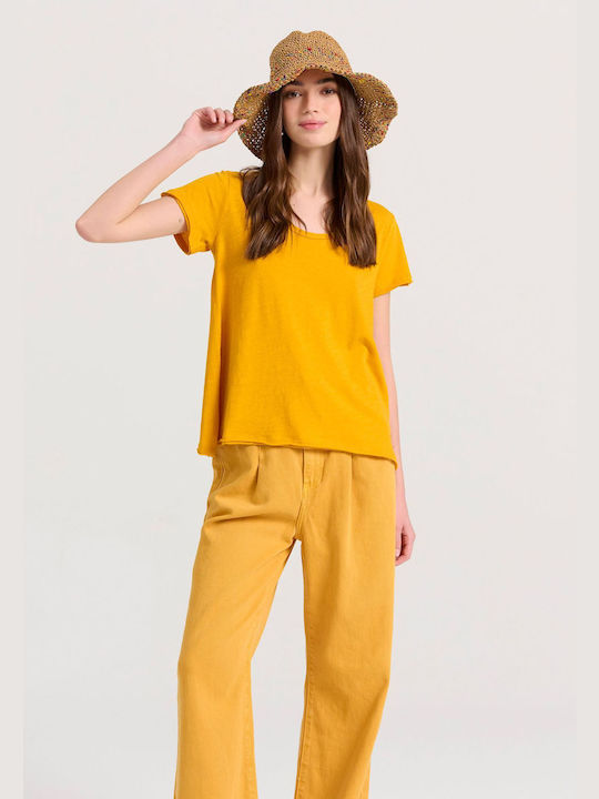 Funky Buddha Feminin Sport Tricou Yellow