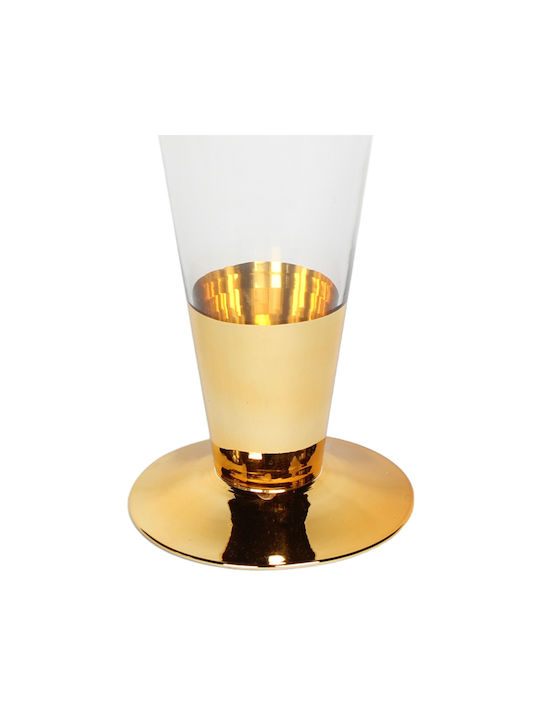 Keskor Decorative Vase Gold 12x12x30cm