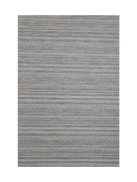 Straw Carpet Breeze 187/13 Grey Beige Petrol Stripes - Colore Colori - 2.10x3.10