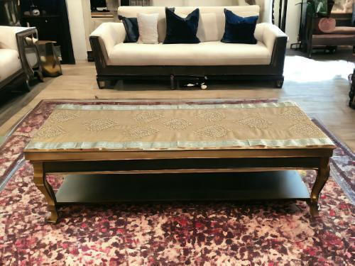 Set von 4 Stück indische Truhe mit Paisley Paisley Tresses Goldstücke Lh2060200-2