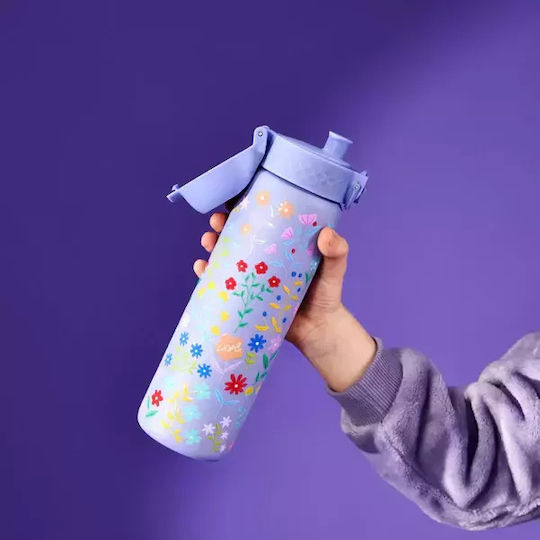 Ion8 Kids Water Bottle Thermos Stainless Steel Non Spill Purple 500ml