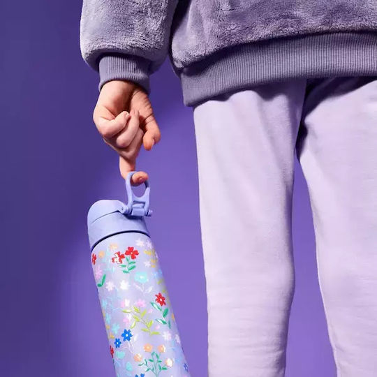 Ion8 Kids Water Bottle Thermos Stainless Steel Non Spill Purple 500ml