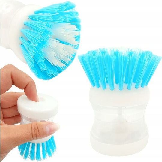 Perie de vase, Zola®, cu dozator de detergent, albastru deschis