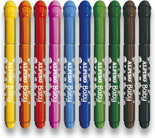 Alpino Washable Drawing Markers Thick Set 10 Colors