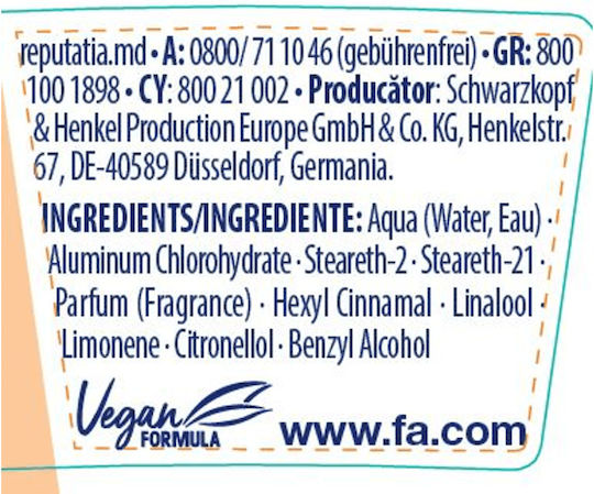 Fa Αποσμητικό Σώματος Roll-on Passionfruit 50ml