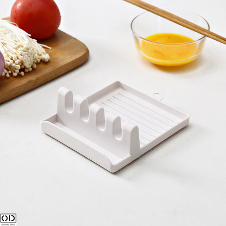 Silikonhalter für Küchenutensilien, Zola®, Abtropffläche, 4 Löcher, leicht zu reinigen, 14,3x12,7x5 cm, W