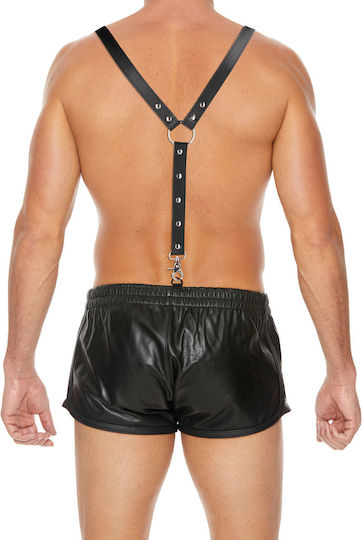 Shots Leather Ανδρικό Harness Μαύρο