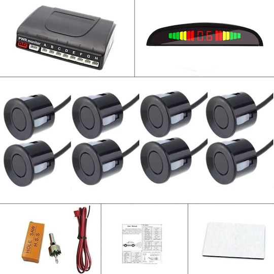 8 Parking Sensors, Display, Control Unit, Set