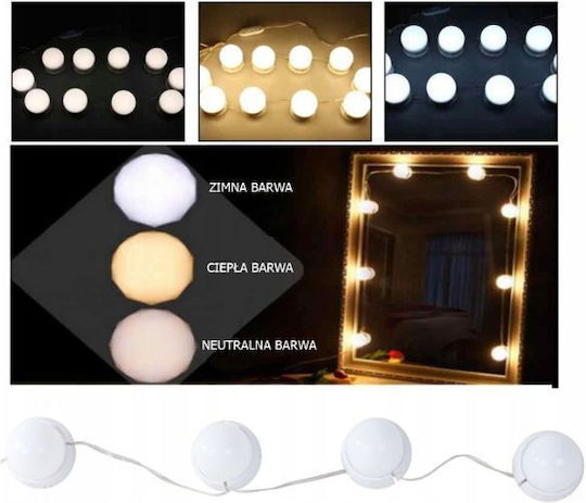USB Vanity Mirror LED Light Warm White 1.6W 500cm