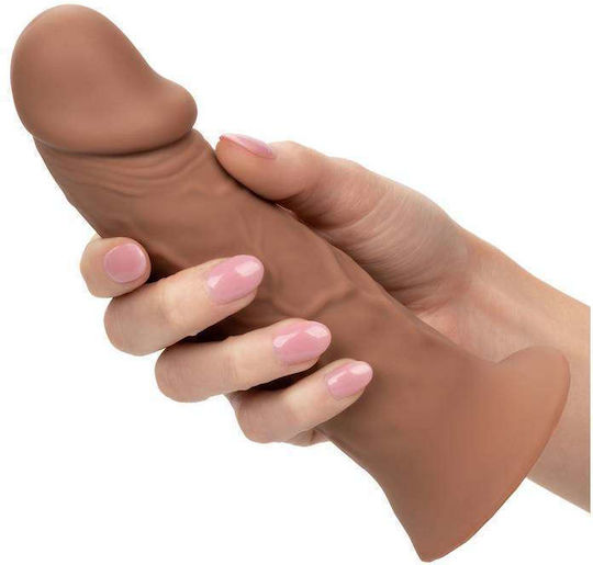 Brown Hollow Penis Extension With Harness - Calexotics Performance Maxx Life Like Extension With Harness Brown 17cm