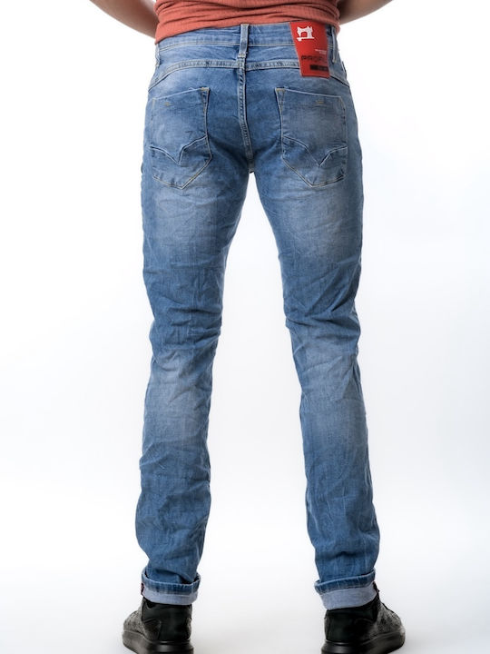 Life Style Butiken 725 Ανοιχτό Μπλε Ανδρικό Jean Παντελόνι Κανονική Εφαρμογή