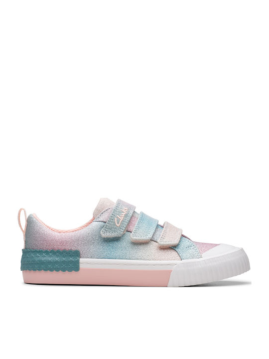 Clarks - Foxing Brill Kid Pastel Textile Kids Sneakers Clarks - Foxing Brill Kid Pastel Textile Kids Sneakers