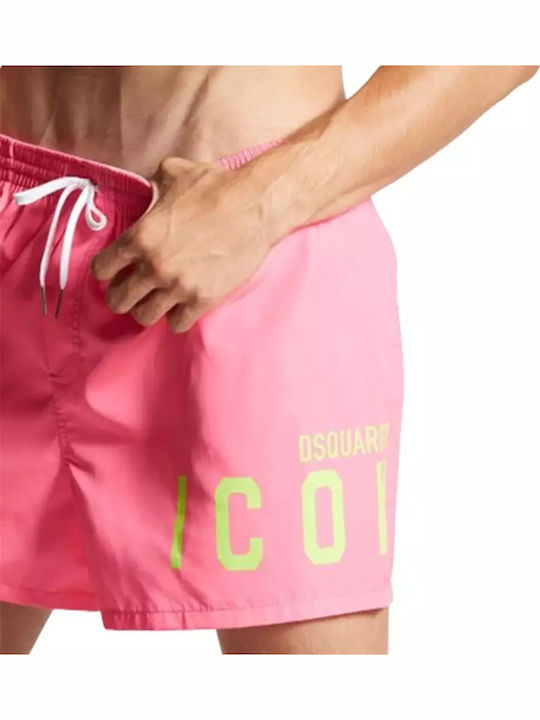 Dsquared2 Икона Мъжки Бански D7b8p5380-667-Фуксия/Флуо Зелен