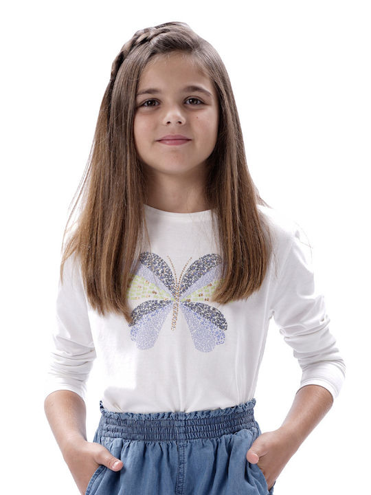 Children's Long Sleeve Blouse With Print For Girl - Rose 16-224211-5-14