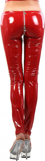 Vinyl Leggings Red