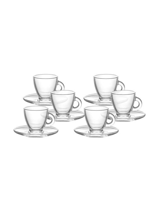 Gurallar Set Tassen Espresso aus Porzellan Transparent 6Stück 8692952091957