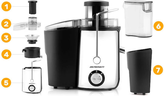 Berdsen Αποχυμωτής 600W Inox Μαύρος
